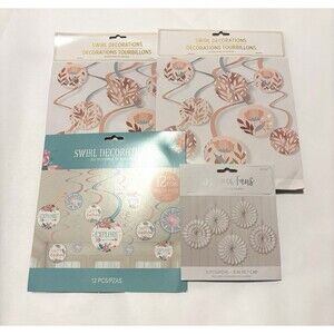 Mix & Match Pink, Rose Gold, White Party Decoration Lot- Girls’ Birthday Supply